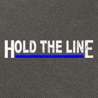 Hold The Line Quote Cotton Canvas Backpack