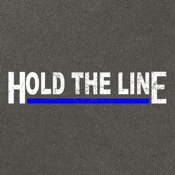Hold The Line Quote Cotton Canvas Backpack
