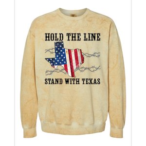 Hold The Line Stand With Texas Colorblast Crewneck Sweatshirt