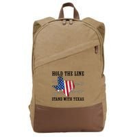 Hold The Line Stand With Texas Cotton Canvas Backpack