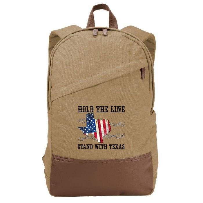 Hold The Line Stand With Texas Cotton Canvas Backpack