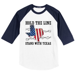 Hold The Line Stand With Texas Baseball Sleeve Shirt