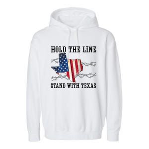 Hold The Line Stand With Texas Garment-Dyed Fleece Hoodie