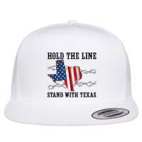 Hold The Line Stand With Texas Flat Bill Trucker Hat