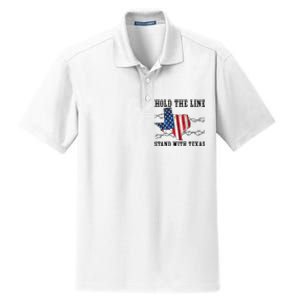 Hold The Line Stand With Texas Dry Zone Grid Polo