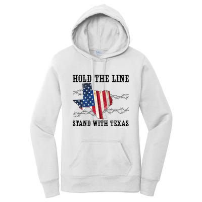 Hold The Line Stand With Texas Women's Pullover Hoodie