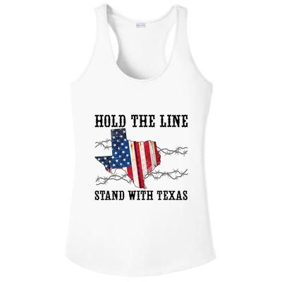 Hold The Line Stand With Texas Ladies PosiCharge Competitor Racerback Tank
