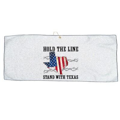 Hold The Line Stand With Texas Large Microfiber Waffle Golf Towel