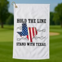Hold The Line Stand With Texas Golf Towel