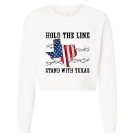 Hold The Line Stand With Texas Cropped Pullover Crew