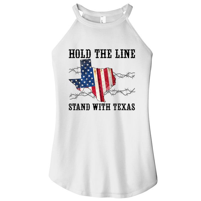 Hold The Line Stand With Texas Women's Perfect Tri Rocker Tank