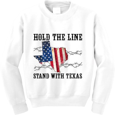 Hold The Line Stand With Texas Kids Sweatshirt
