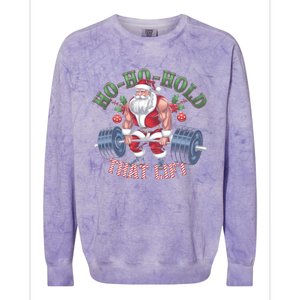 Hohohold That Lift Santa Claus Christmas Gym Workout Gift Colorblast Crewneck Sweatshirt