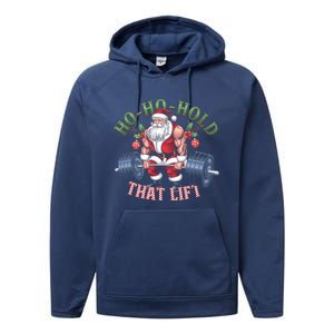 Hohohold That Lift Santa Claus Christmas Gym Workout Gift Performance Fleece Hoodie