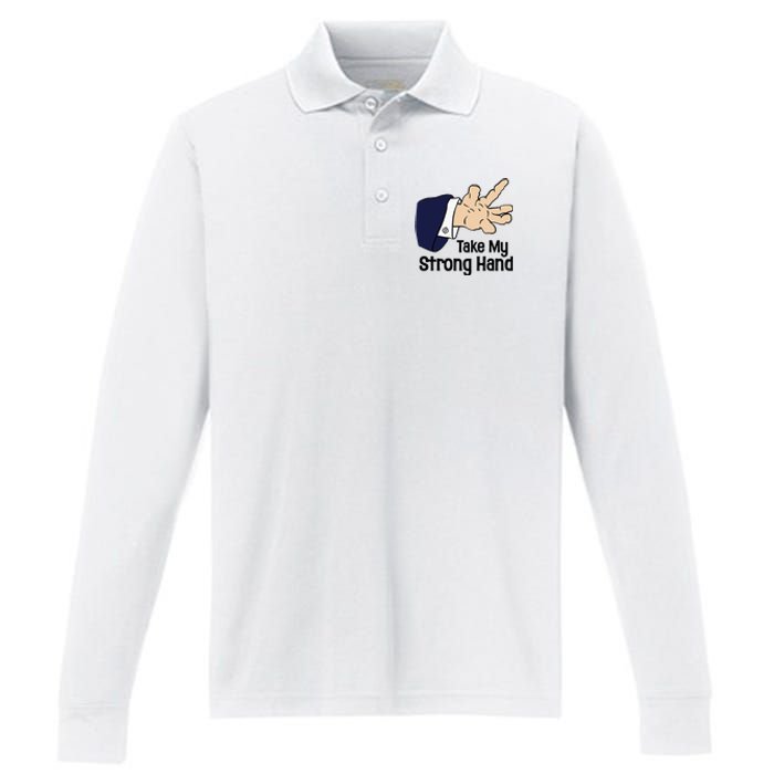 Halloween Take My Strong Hand Performance Long Sleeve Polo