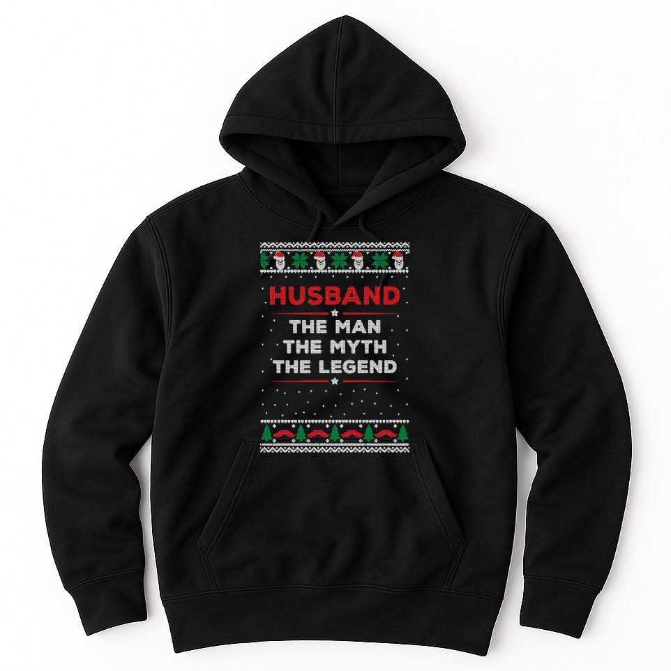 Husband The Man Myth The Legend Ugly Christmas Sweater Hoodie