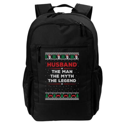 Husband The Man Myth The Legend Ugly Christmas Sweater Backpack