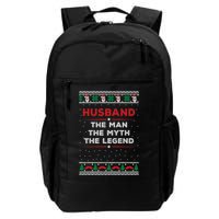 Husband The Man Myth The Legend Ugly Christmas Sweater Backpack