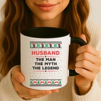 Husband The Man Myth The Legend Ugly Christmas Sweater Mug