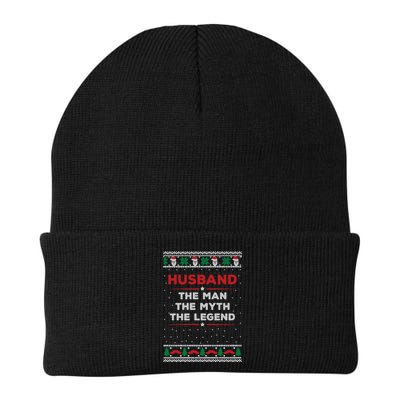 Husband The Man Myth The Legend Ugly Christmas Sweater Beanie