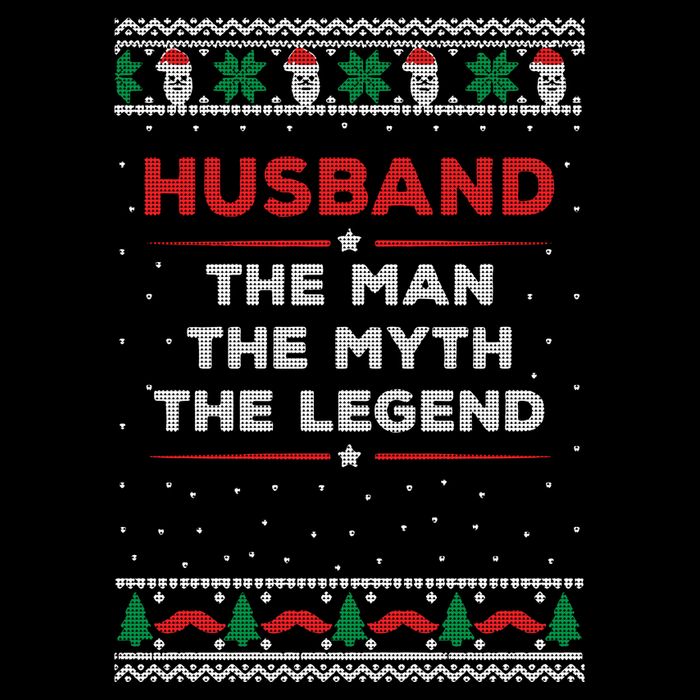 Husband The Man Myth The Legend Ugly Christmas Sweater Cooling Performance Long Sleeve Crew