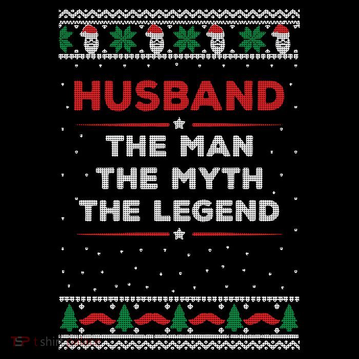 Husband The Man Myth The Legend Ugly Christmas Sweater Youth Performance Sprint T-Shirt