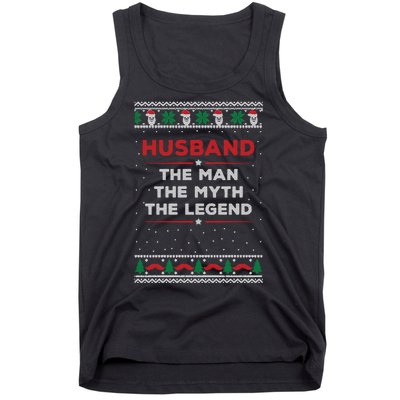 Husband The Man Myth The Legend Ugly Christmas Sweater Tank Top