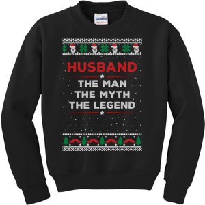 Husband The Man Myth The Legend Ugly Christmas Sweater Kids Sweatshirt