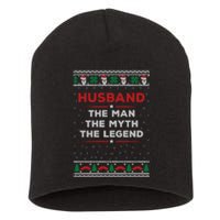 Husband The Man Myth The Legend Ugly Christmas Sweater Short Acrylic Beanie