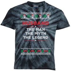 Husband The Man Myth The Legend Ugly Christmas Sweater Kids Tie-Dye T-Shirt