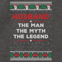 Husband The Man Myth The Legend Ugly Christmas Sweater Vector Backpack