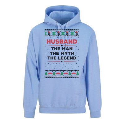 Husband The Man Myth The Legend Ugly Christmas Sweater Unisex Surf Hoodie