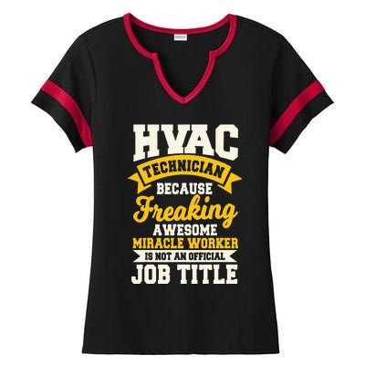 HVAC Technician Mechanic Installer HVACR Tech Service Work Ladies Halftime Notch Neck Tee