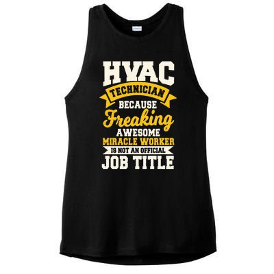 HVAC Technician Mechanic Installer HVACR Tech Service Work Ladies PosiCharge Tri-Blend Wicking Tank