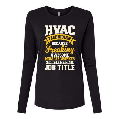 HVAC Technician Mechanic Installer HVACR Tech Service Work Womens Cotton Relaxed Long Sleeve T-Shirt