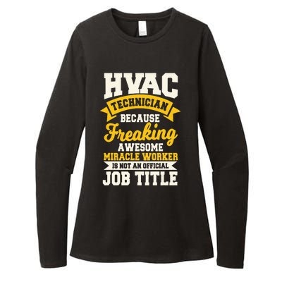 HVAC Technician Mechanic Installer HVACR Tech Service Work Womens CVC Long Sleeve Shirt