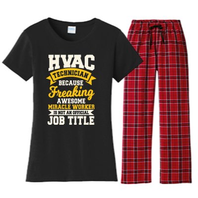 HVAC Technician Mechanic Installer HVACR Tech Service Work Women's Flannel Pajama Set