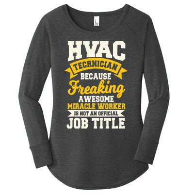 HVAC Technician Mechanic Installer HVACR Tech Service Work Women's Perfect Tri Tunic Long Sleeve Shirt