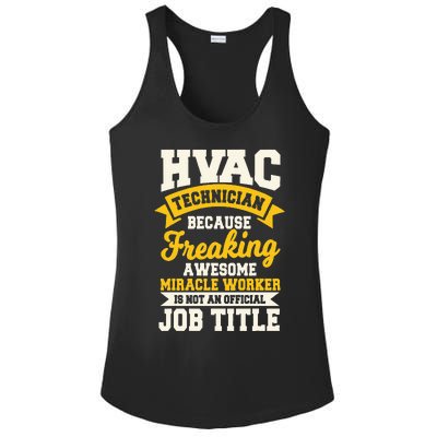 HVAC Technician Mechanic Installer HVACR Tech Service Work Ladies PosiCharge Competitor Racerback Tank