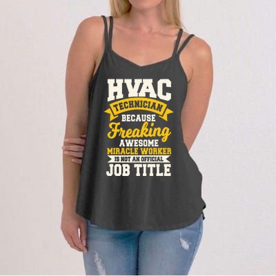 HVAC Technician Mechanic Installer HVACR Tech Service Work Women's Strappy Tank