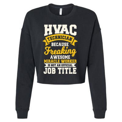 HVAC Technician Mechanic Installer HVACR Tech Service Work Cropped Pullover Crew