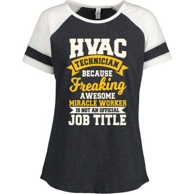 HVAC Technician Mechanic Installer HVACR Tech Service Work Enza Ladies Jersey Colorblock Tee