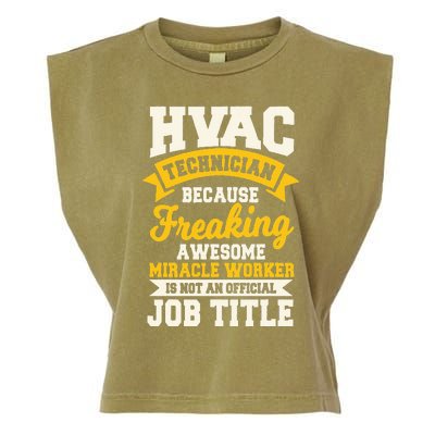 HVAC Technician Mechanic Installer HVACR Tech Service Work Garment-Dyed Women's Muscle Tee