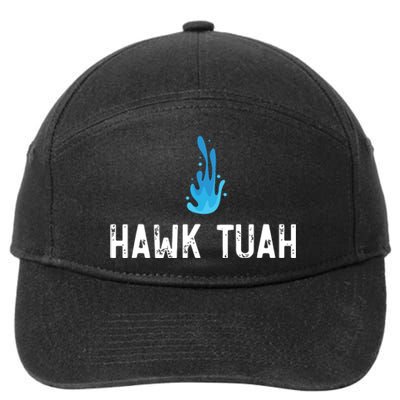 Hawk Tuah Meme Hawk Tuah Viral Saying Hawk Tuah 7-Panel Snapback Hat