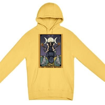 Hekate The Moon Tarot Card Pagan Witch Triple Moon Goddess Gift Premium Pullover Hoodie