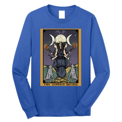 Hekate The Moon Tarot Card Pagan Witch Triple Moon Goddess Gift Long Sleeve Shirt