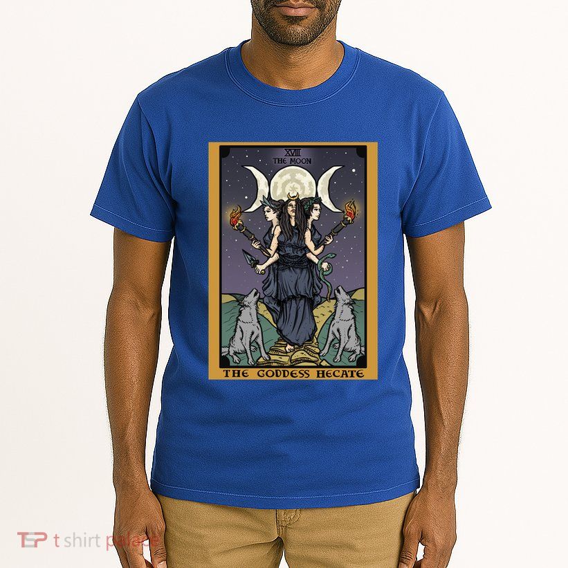 Hekate The Moon Tarot Card Pagan Witch Triple Moon Goddess Gift Tall T-Shirt