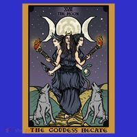 Hekate The Moon Tarot Card Pagan Witch Triple Moon Goddess Gift Tall T-Shirt
