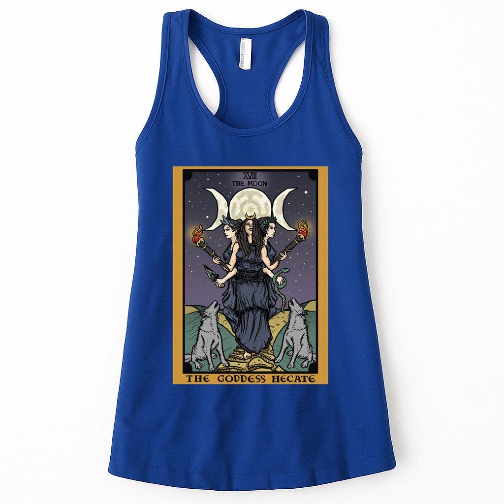 Hekate The Moon Tarot Card Pagan Witch Triple Moon Goddess Gift Womens Tank Top
