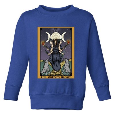 Hekate The Moon Tarot Card Pagan Witch Triple Moon Goddess Gift Toddler Sweatshirt